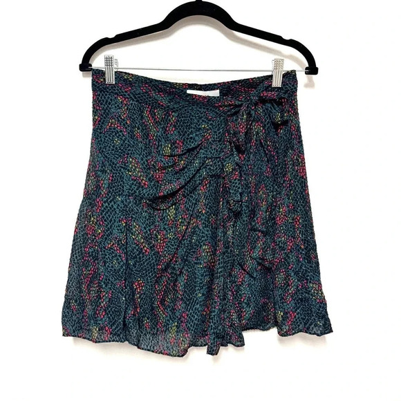 NWT $269 Reiss Skyla Reptile Print Faux Wrap Mini Skirt - Picture 4 of 8